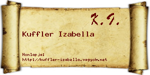 Kuffler Izabella névjegykártya